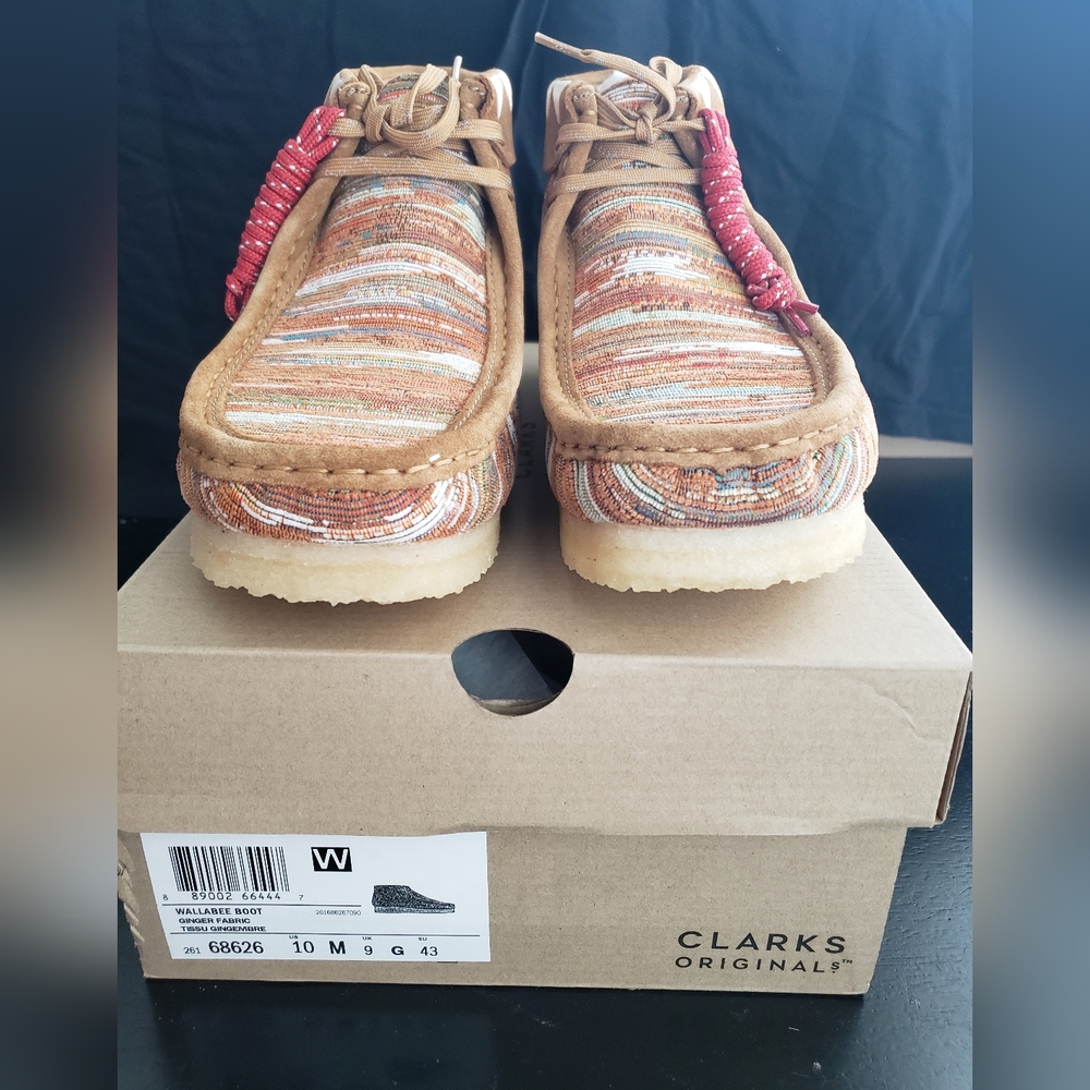 Clarks Multicolor Striped Wallabee Shoes
